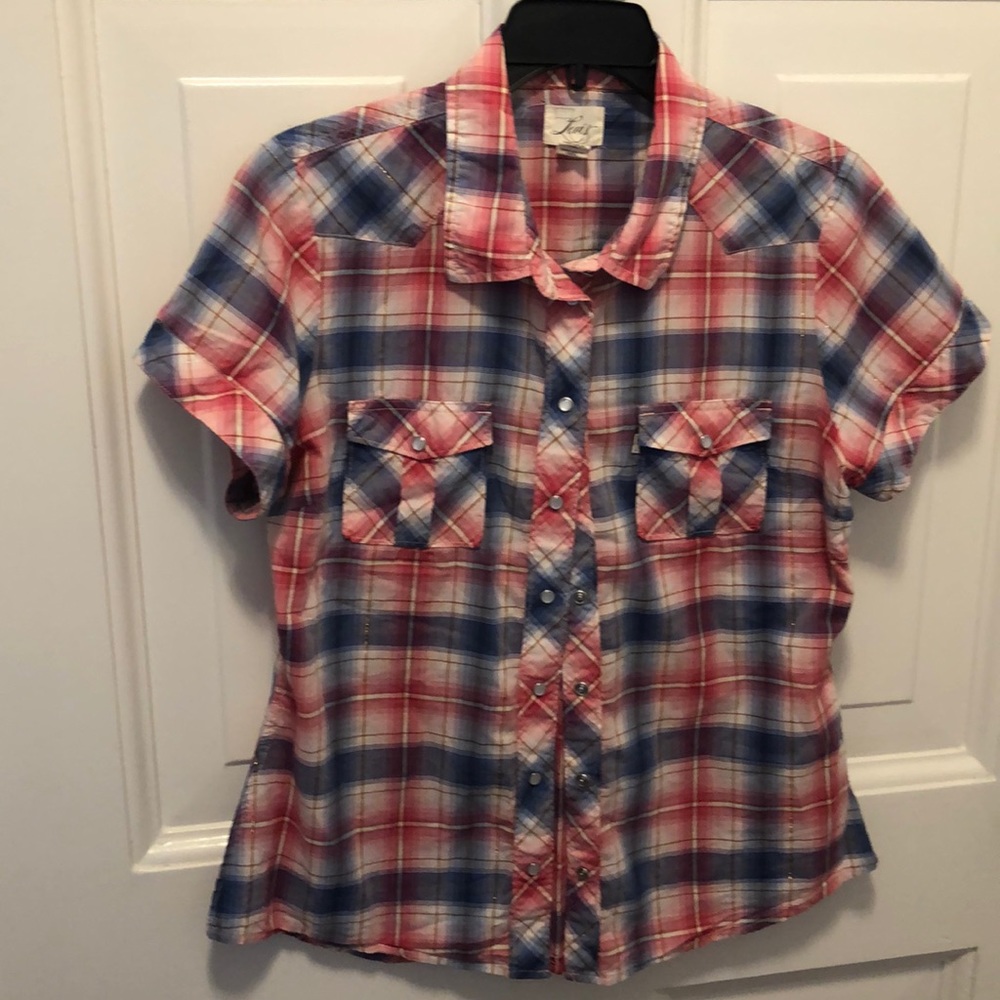 Levi’s Western Plaid Pastel Button Down Shirt